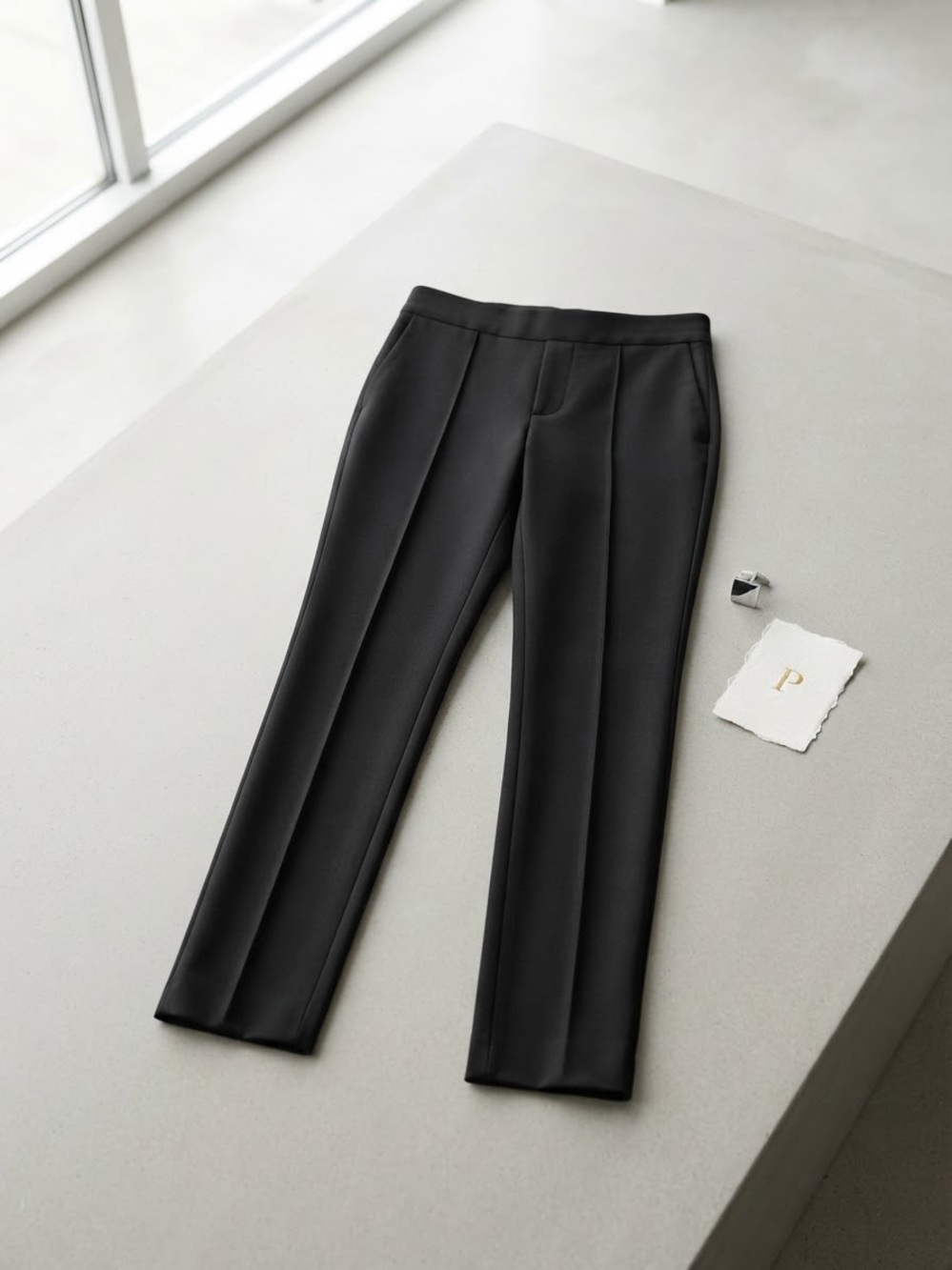 Classic Black Women's Tailored Ponte Pants